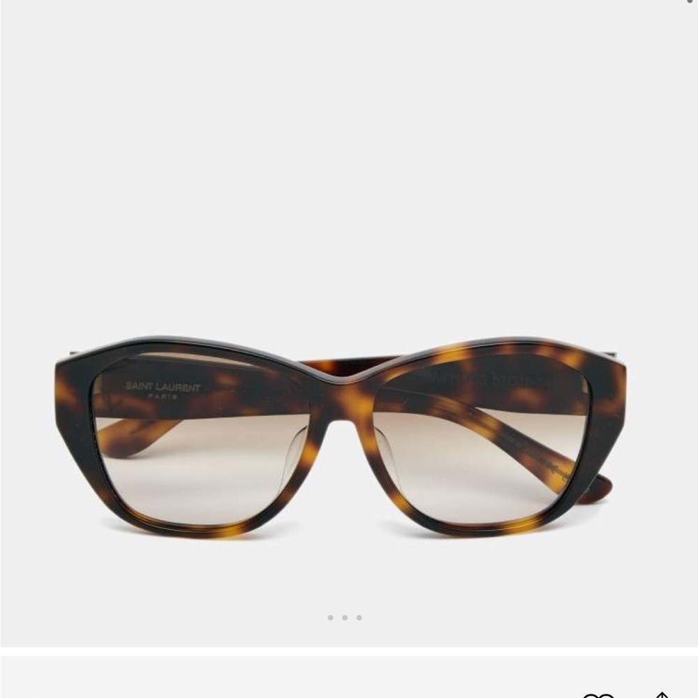 Saint Laurent Brown Tortoise Sunglasses